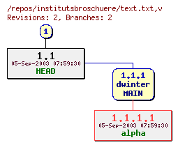 Revision graph of institutsbroschuere/text.txt